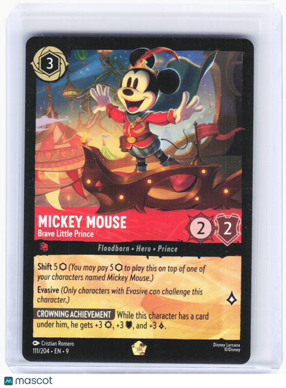 2023 Disney Lorcana—Mickey Mouse #111 Fabled—Legendary Non-Foil