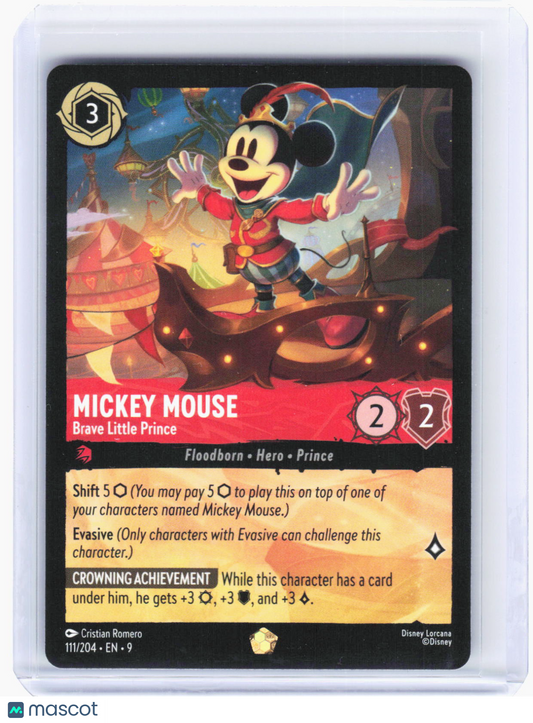 2023 Disney Lorcana—Mickey Mouse #111 Fabled—Legendary Non-Foil