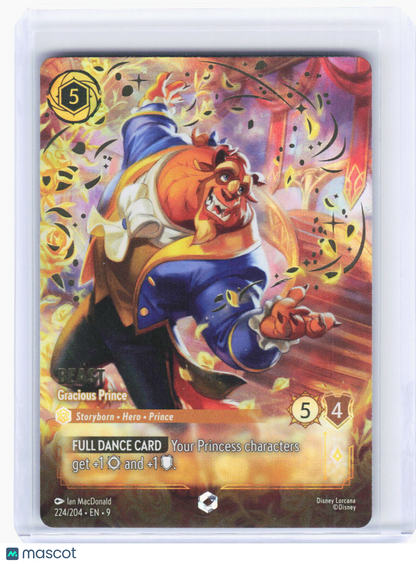 2023 Disney Lorcana—Beast - Gracious Prince #224 Fabled—Enchanted Foil