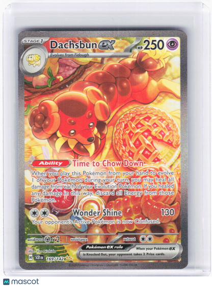 2024 Pokemon—Dachsbun EX #169 Stellar Crown—Special Illustration Rare Holo