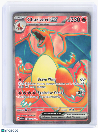 2023 Pokemon—Charizard EX #183 Scarlet & Violet 151—Ultra Rare Holo
