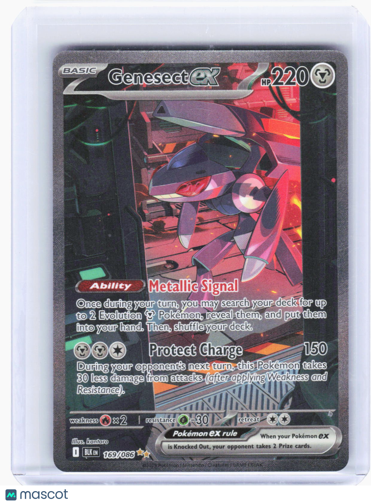 2025 Pokemon—Genesect EX #169 Black Bolt—Special Illustration Rare Holo