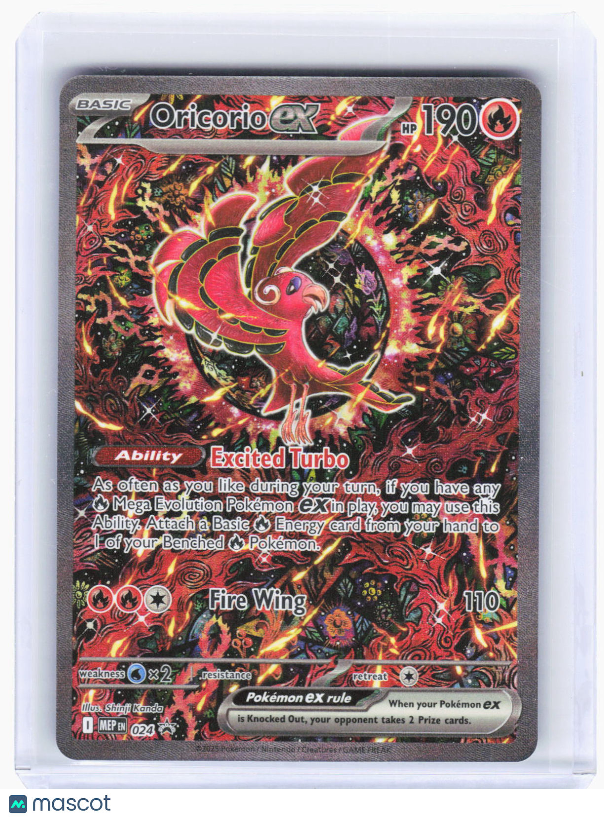 2025 Pokemon—Oricorio EX #024 Mega Evolution—Black Star Promo Holo