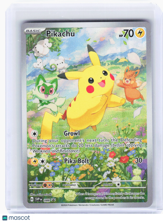 2024 Pokemon—Pikachu #088 Scarlet & Violet—Black Star Promo Holo