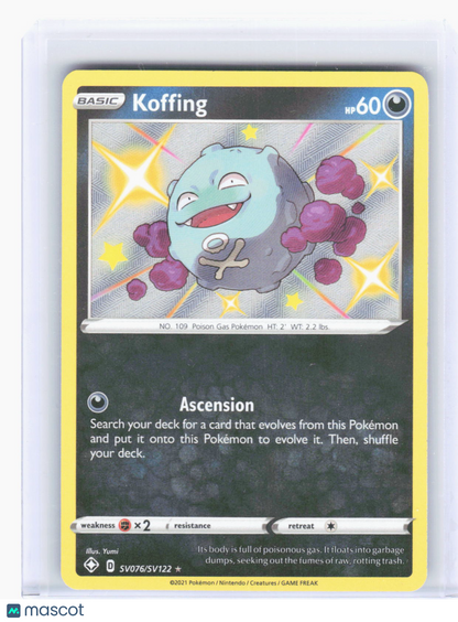 2021 Pokemon—Koffing #SV076 Shining Fates: Shiny Vault—Shiny Rare Holo