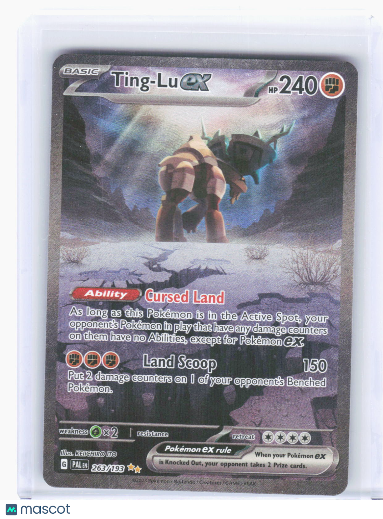 2023 Pokemon—Ting-Lu EX #263 Paldea Evolved—SIR Holo [Lightly Played]
