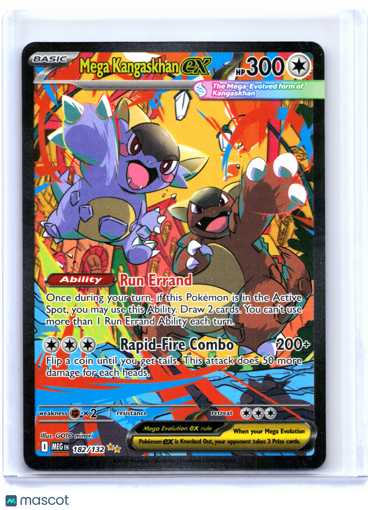 2025 Pokemon—Mega Kangaskhan ex #182/132 Mega Evolution Base Set—SIR