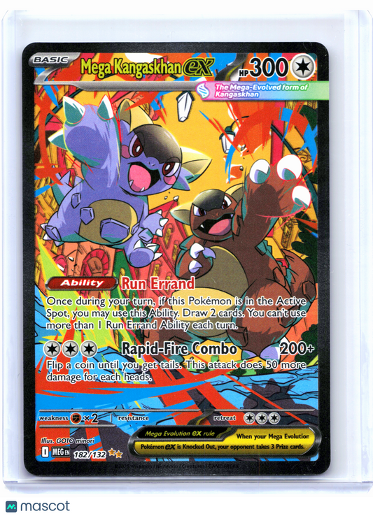 2025 Pokemon—Mega Kangaskhan ex #182/132 Mega Evolution Base Set—SIR