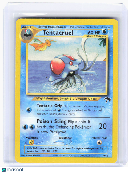 2002 Pokemon—Tentacruel #10/18 Southern Islands—Promo Non-Foil (Heavily Played)