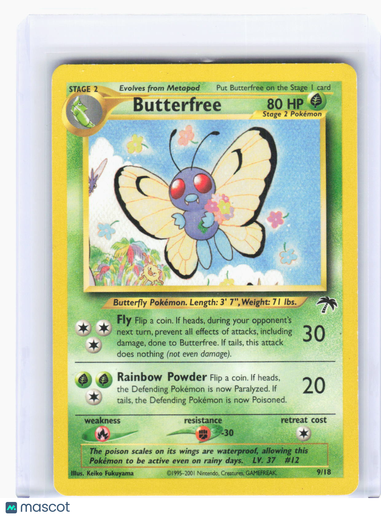 2002 Pokemon—Butterfree #9/18 Southern Islands—Promo Non-Foil (Lightly Played)