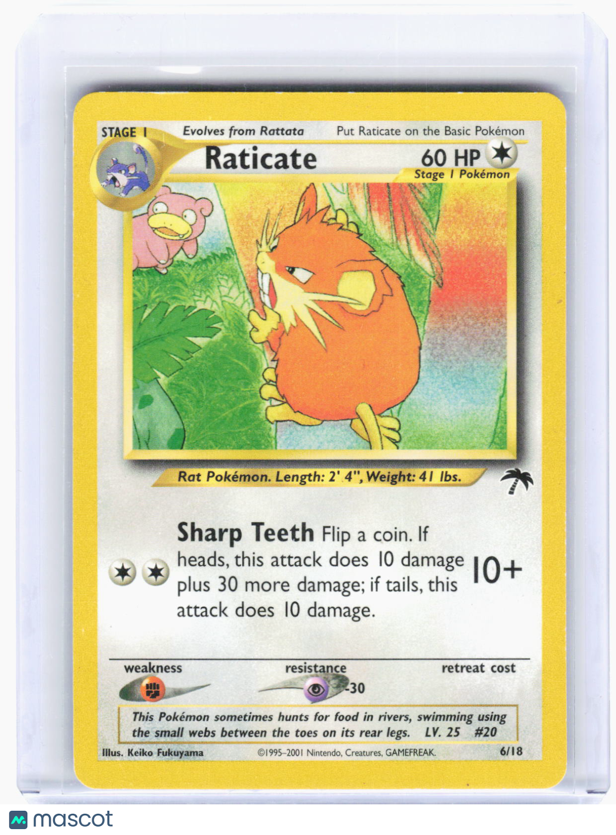 2001 Pokemon—Raticate #6/18 Southern Islands—Promo Non-Foil (Lightly Played)