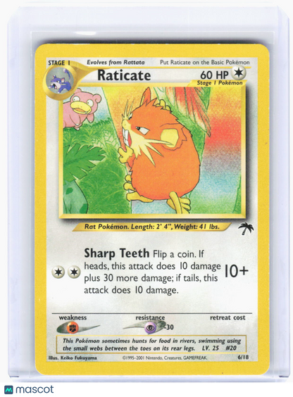 2001 Pokemon—Raticate #6/18 Southern Islands—Promo Non-Foil (Lightly Played)