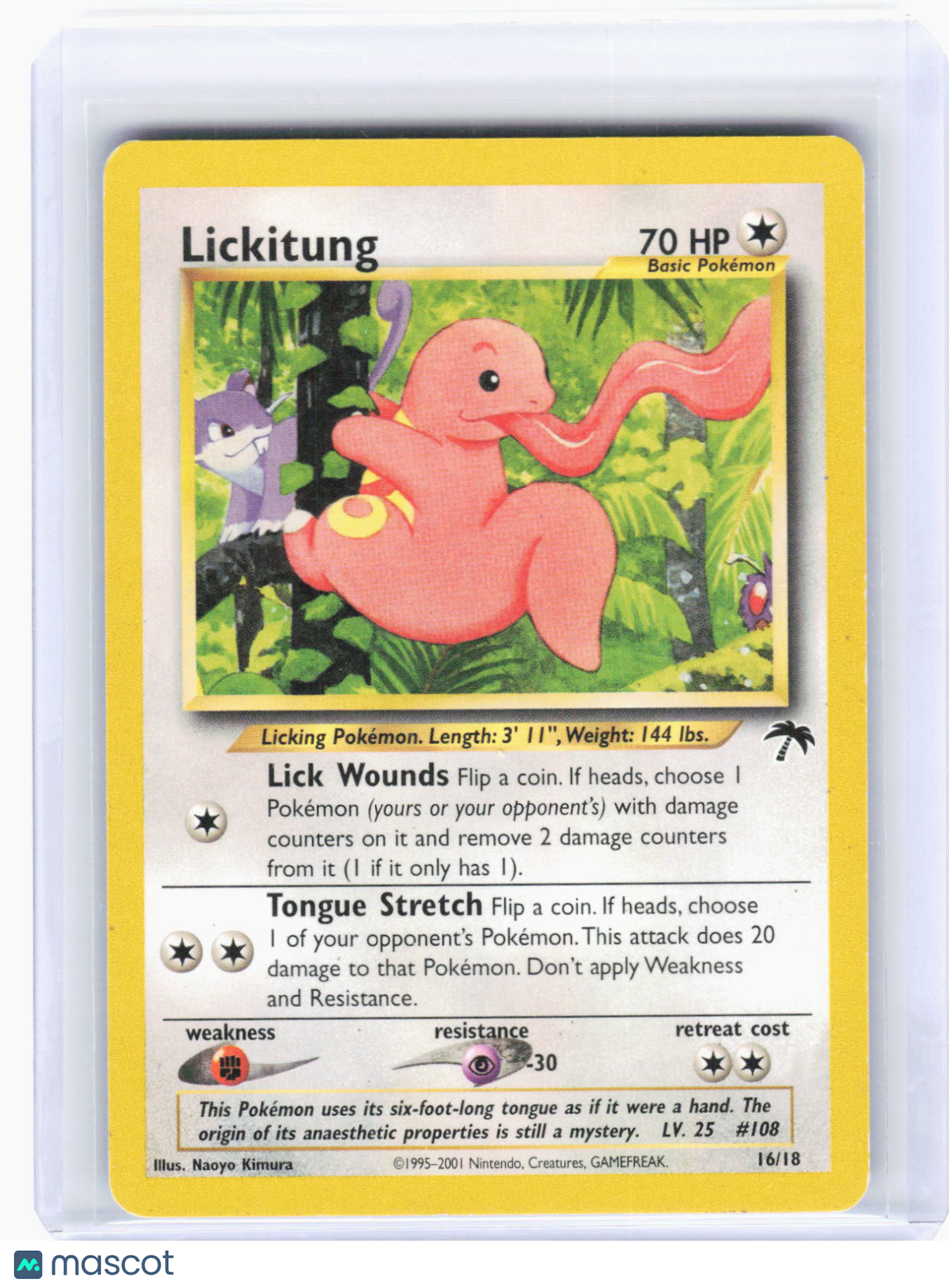 2002 Pokemon—Lickitung #16/18 Southern Islands—Promo Non-Foil