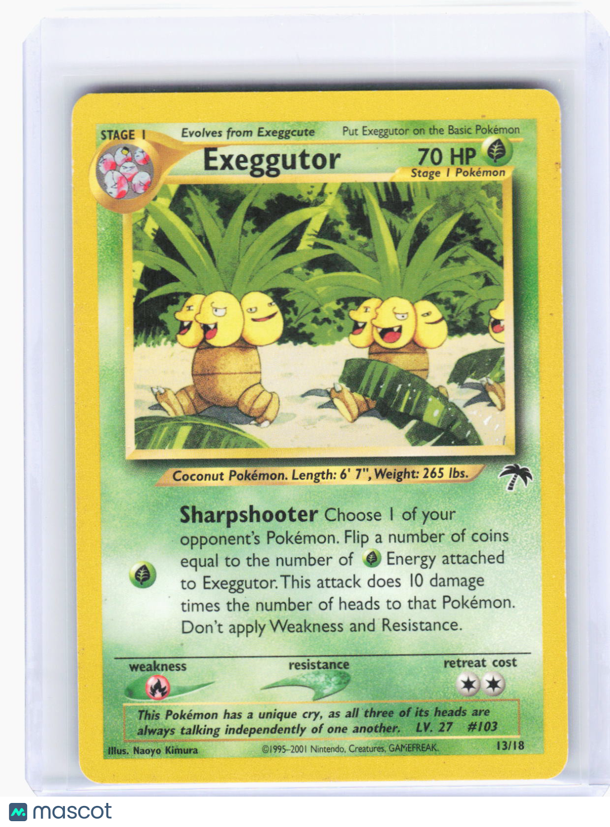 2002 Pokemon—Exeggutor #13/18 Southern Islands—Promo Non-Foil (Lightly Played)