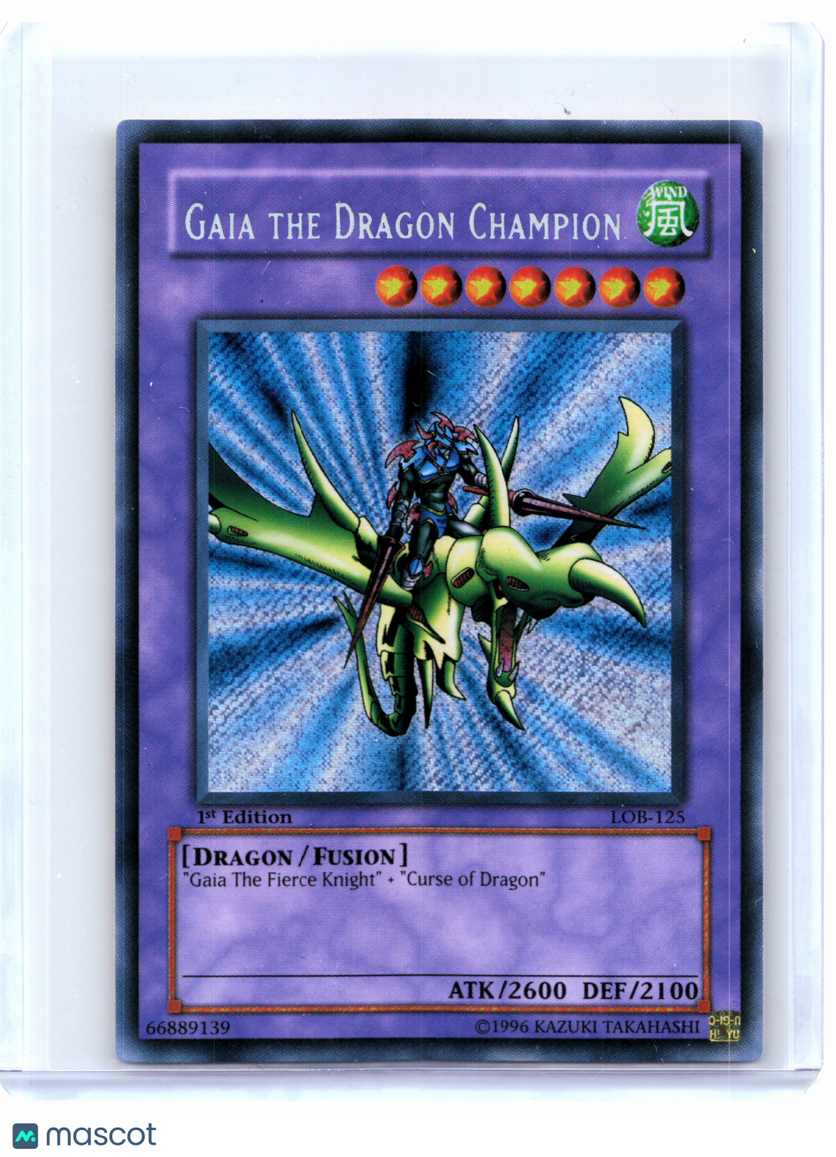 2002 YuGiOh!—Gaia the Dragon Champion #LOB-125—SR Foil (AE Edition) (1st Ed)