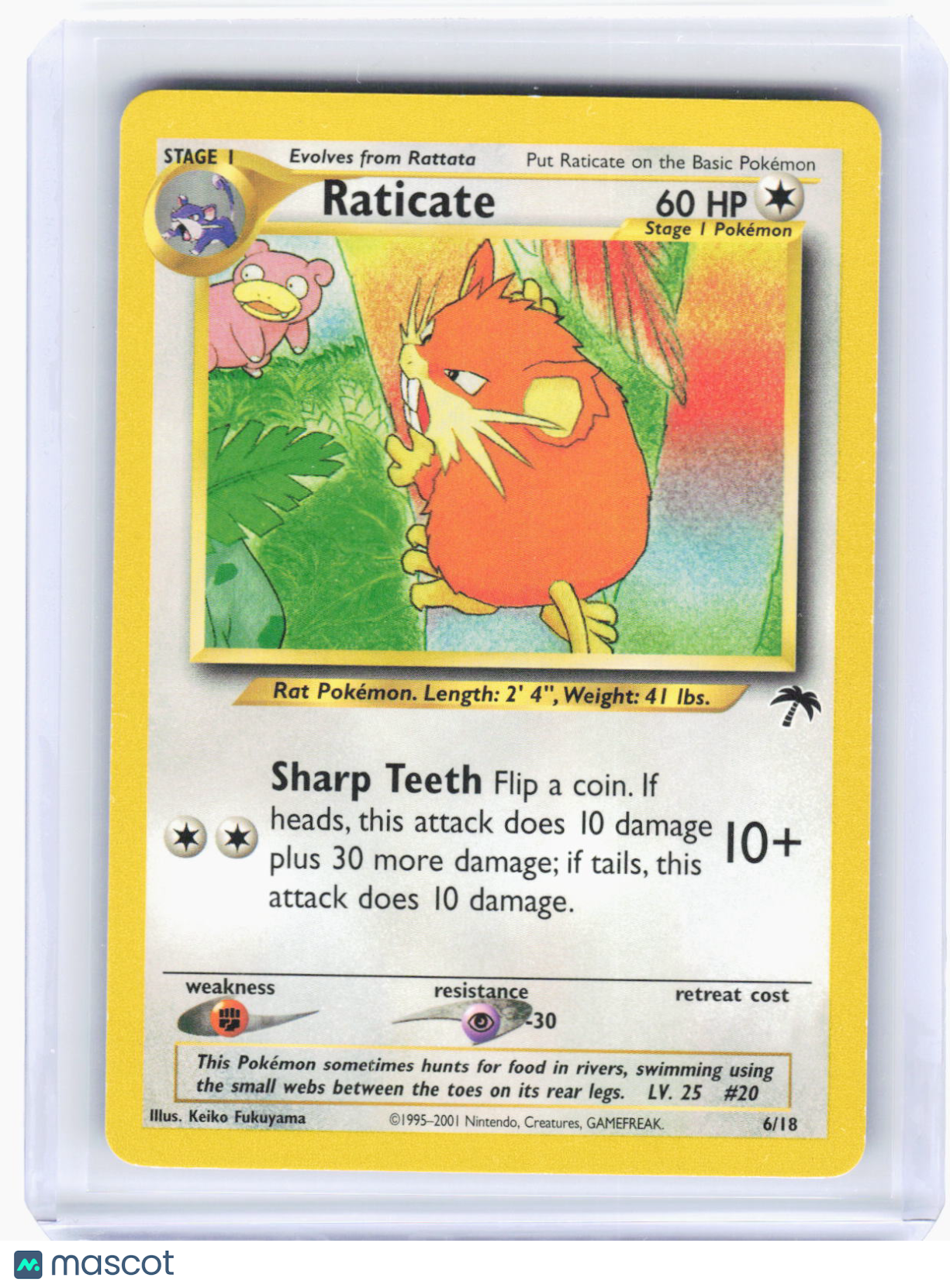 2001 Pokemon—Raticate #6/18 Southern Islands—Promo Non-Foil