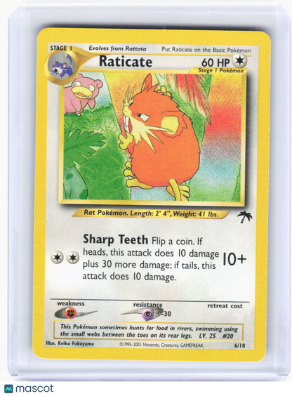 2001 Pokemon—Raticate #6/18 Southern Islands—Promo Non-Foil