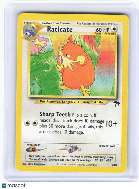 2001 Pokemon—Raticate #6/18 Southern Islands—Promo Non-Foil