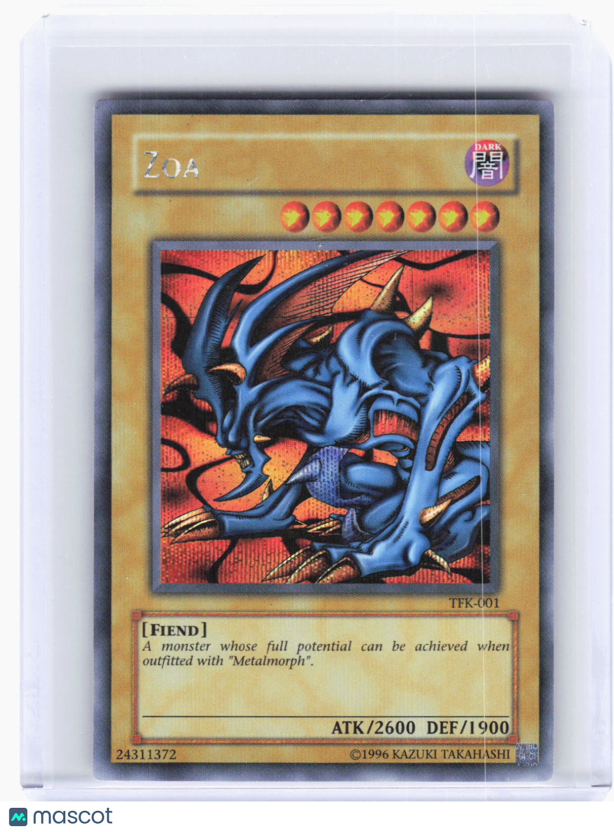 2002 YuGiOh!—Zoa #TFK-001 The Falsebound Kingdom—Prismatic Secret Rare Foil