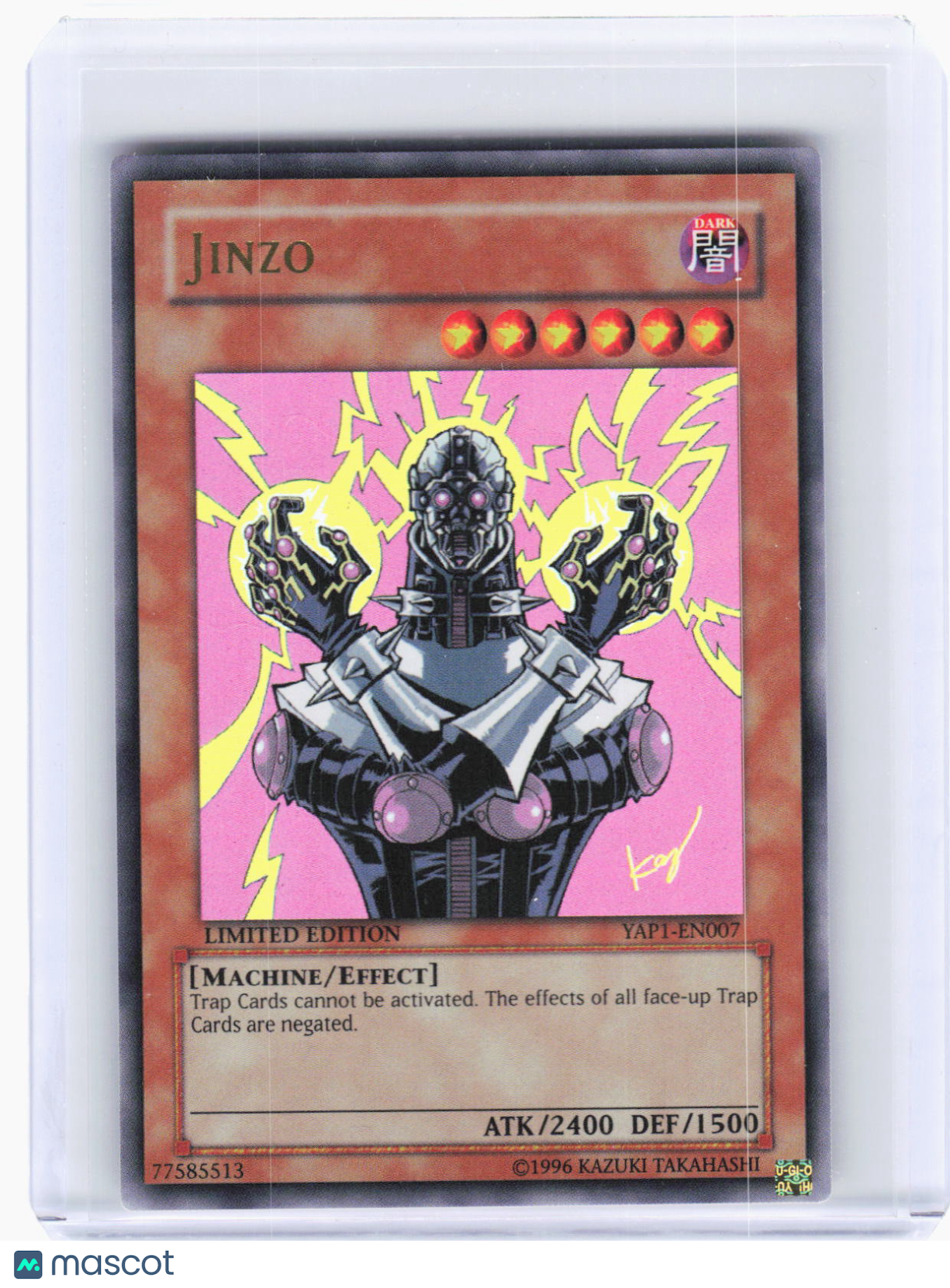 2009 YuGiOh! TCG—Jinzo #YAP1-EN007 Anniversary Pack—Ultra Rare Foil (LP) LE