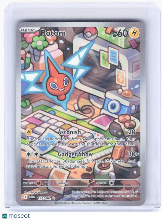 2025 Pokemon—Rotom #197/182 Destined Rivals—Illustration Rare Foil
