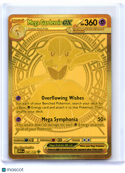 2025 Pokemon—Mega Gardevoir ex #187/132 Mega Evolution Base Set—Mega Hyper Rare