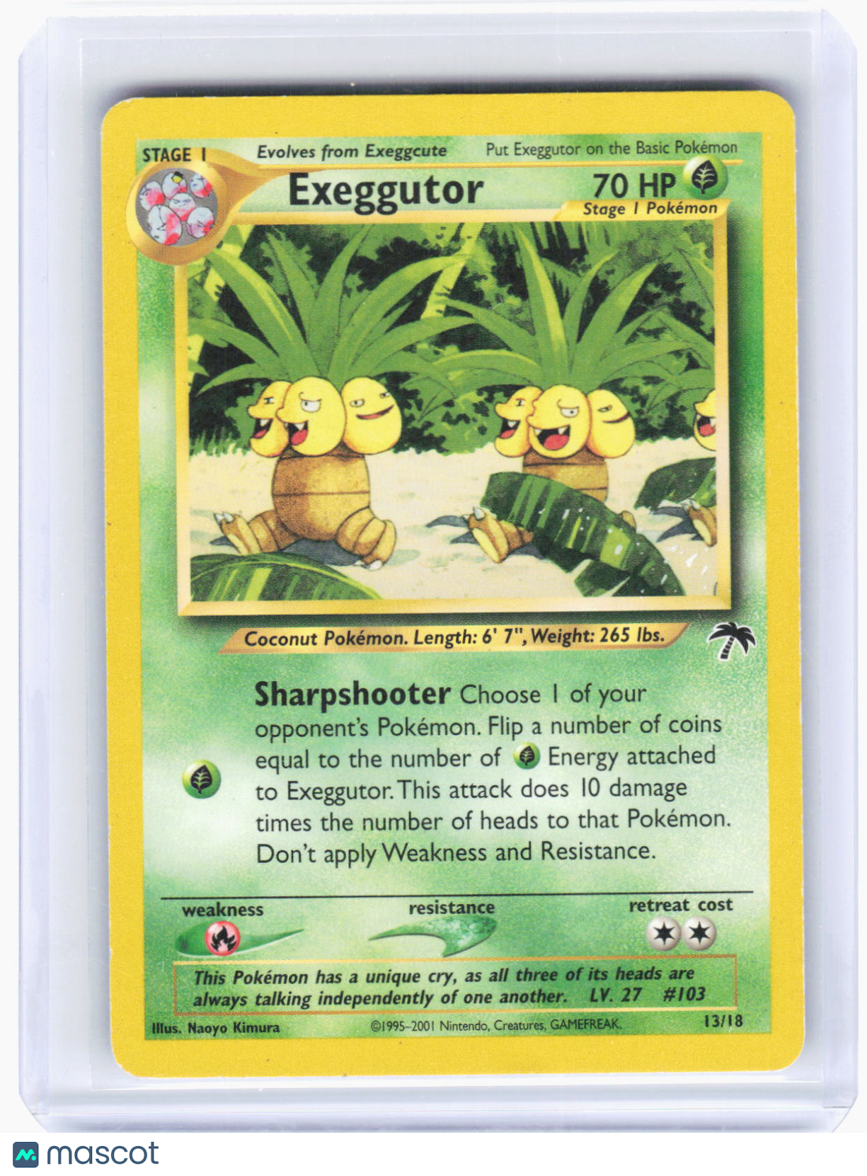 2001 Pokemon—Exeggutor #13/18 Southern Islands—Promo Non-Foil (MP)
