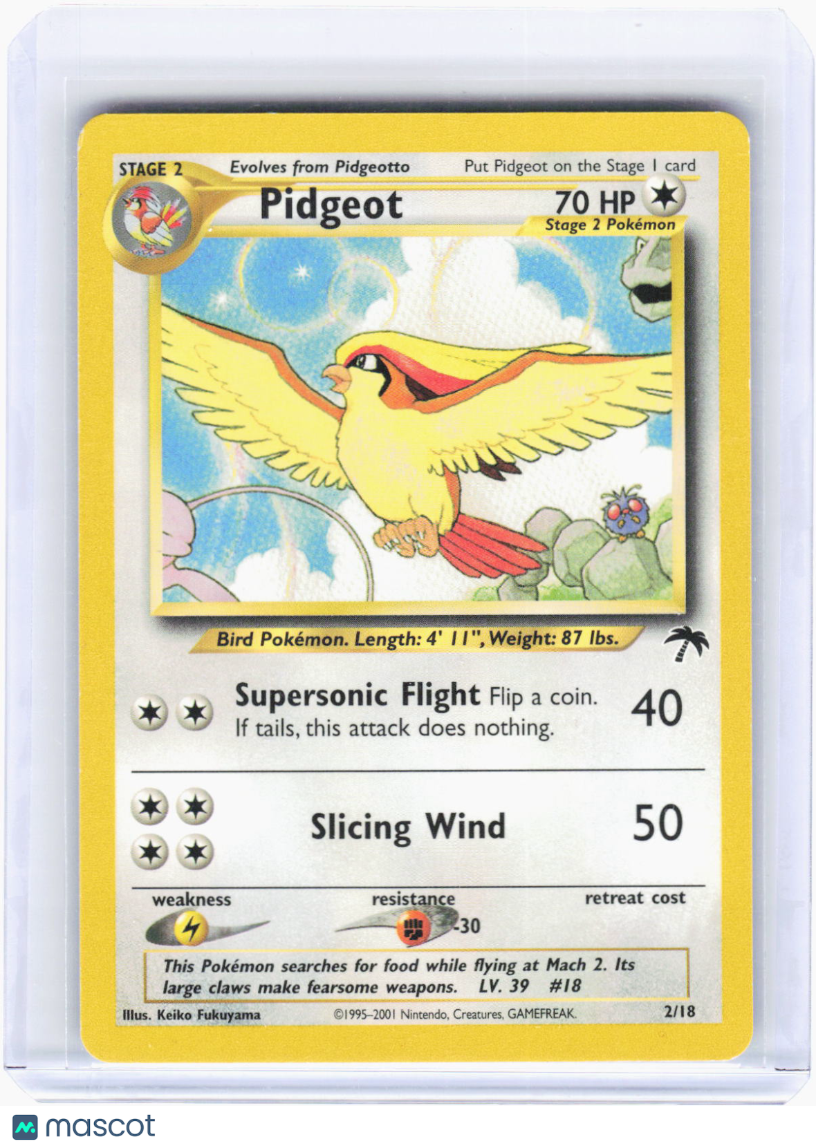 2001 Pokemon—Pidgeot #2/18 Southern Islands—Promo Non-Foil