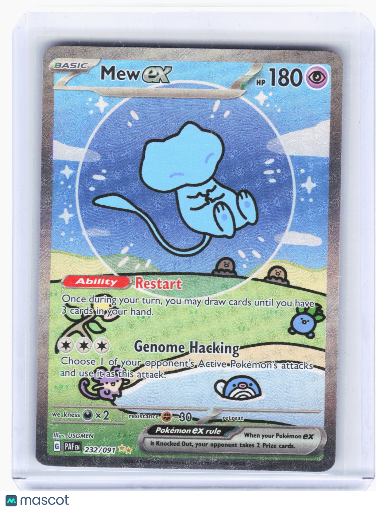 2024 Pokemon—Mew EX #232/91 Paldean Fates—Special Illustration Rare Holo [LP]