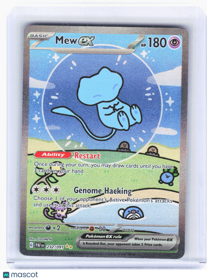 2024 Pokemon—Mew EX #232/91 Paldean Fates—Special Illustration Rare Holo [LP]