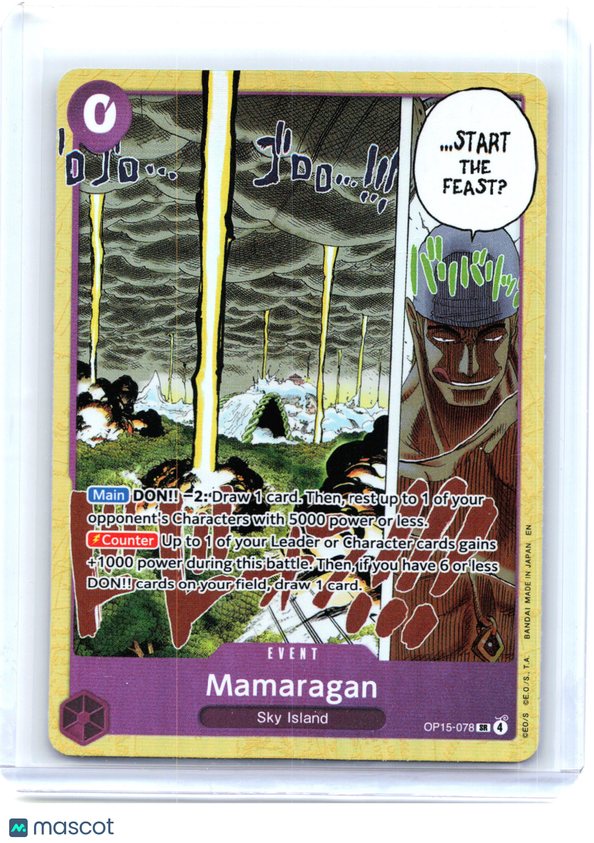 2026 One Piece—Mamaragan #OP15-078 Adventure on Kami's Island—Super Rare Foil