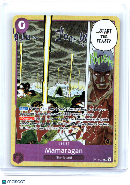 2026 One Piece—Mamaragan #OP15-078 Adventure on Kami's Island—Super Rare Foil