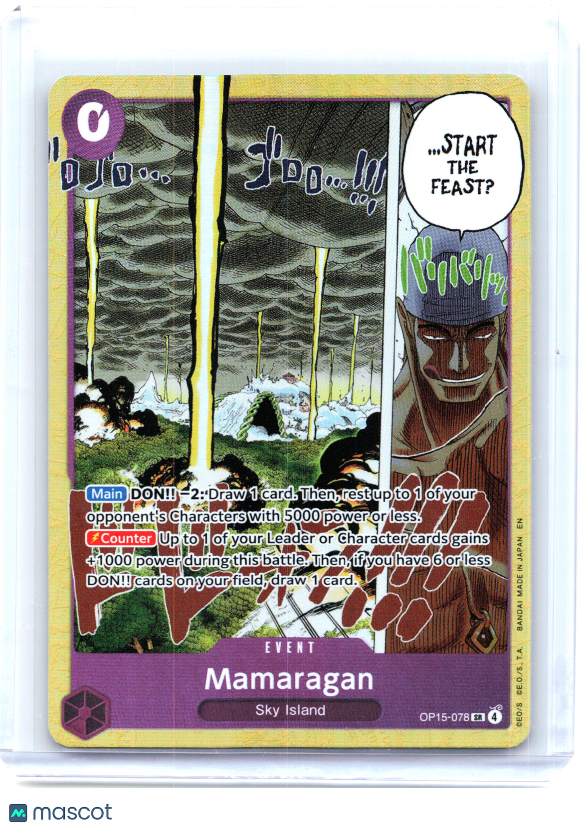 2026 One Piece—Mamaragan #OP15-078 Adventure on Kami's Island—Super Rare Foil