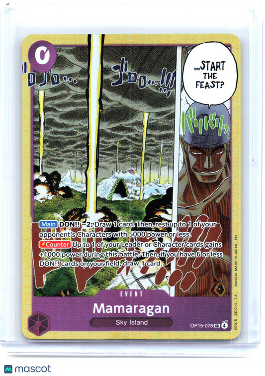 2026 One Piece—Mamaragan #OP15-078 Adventure on Kami's Island—Super Rare Foil