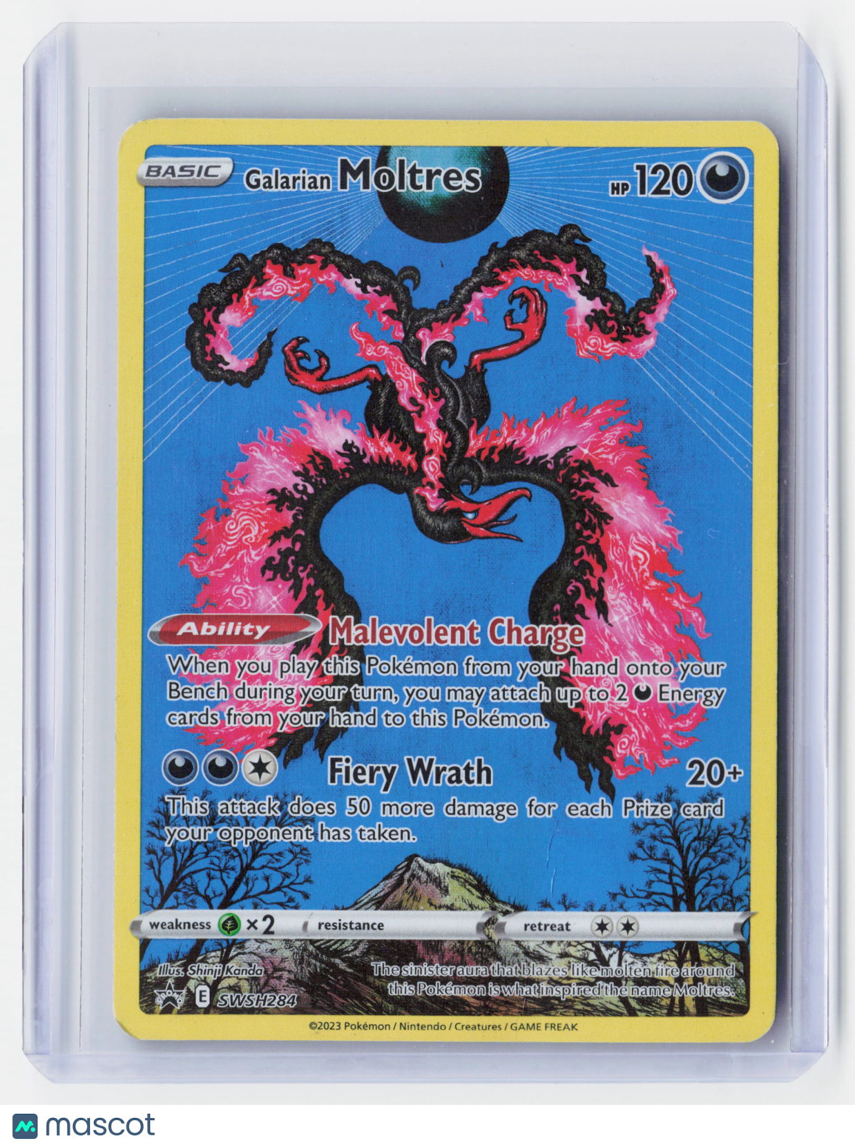2023 Pokemon—Galarian Moltres #SWSH284 Crown Zenith—Black Star Promo Holo (LP)