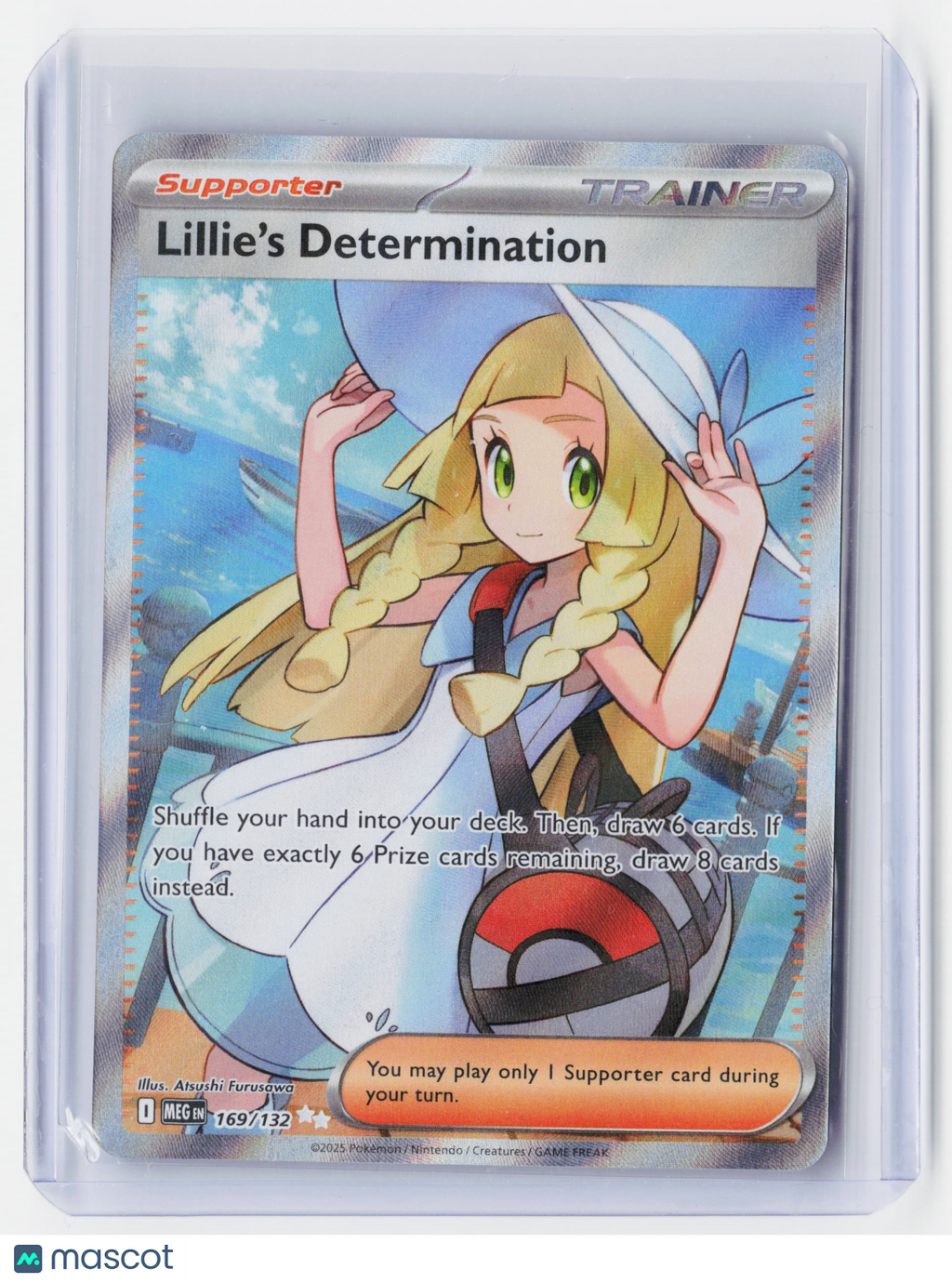 2025 Pokemon—Lillie's Determination #169/132 Mega Evolution Base Set—UR Holo
