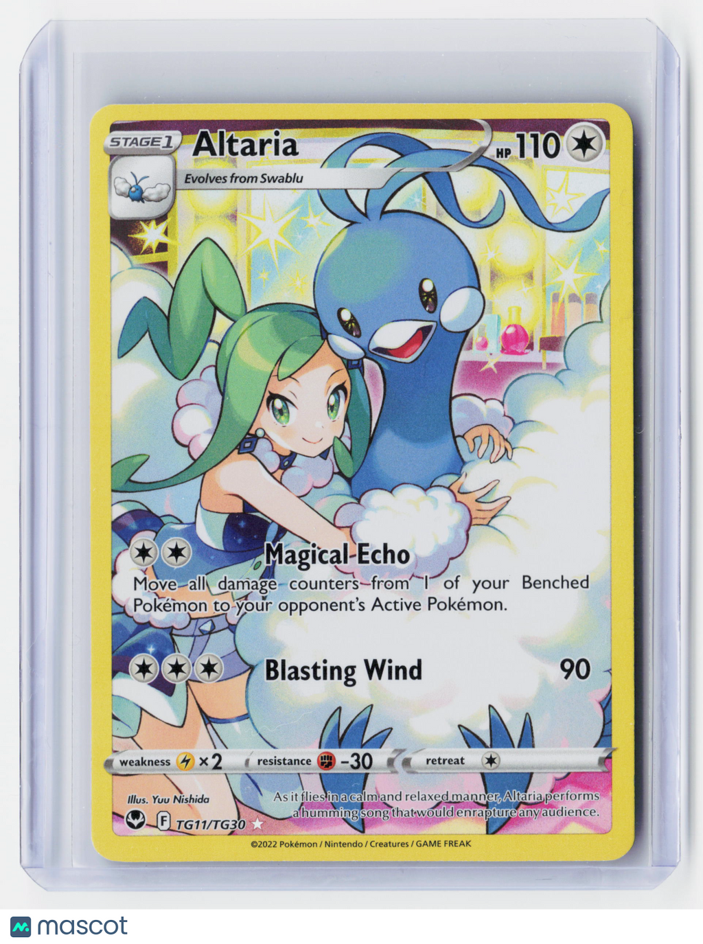 2022 Pokemon—Altaria #TG11/TG30 Silver Tempest Trainer Gallery—Ultra Rare Foil