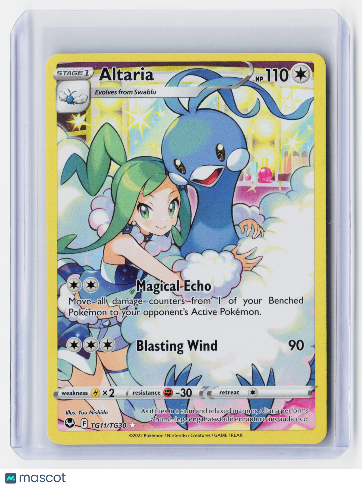 2022 Pokemon—Altaria #TG11/TG30 Silver Tempest Trainer Gallery—Ultra Rare Foil