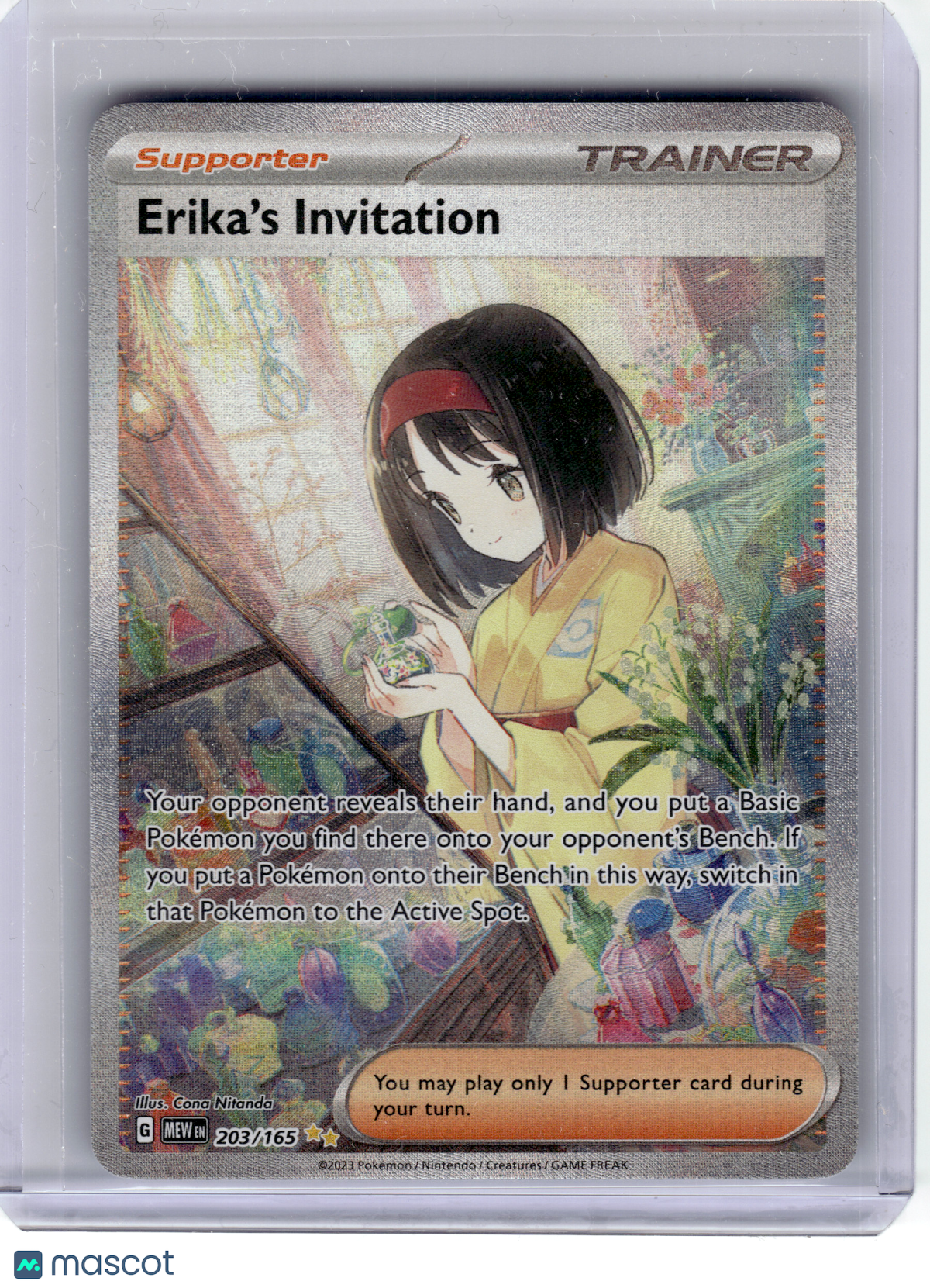 2023 Pokemon—Erika's Invitation #203 Scarlet & Violet 151—SIR Holo