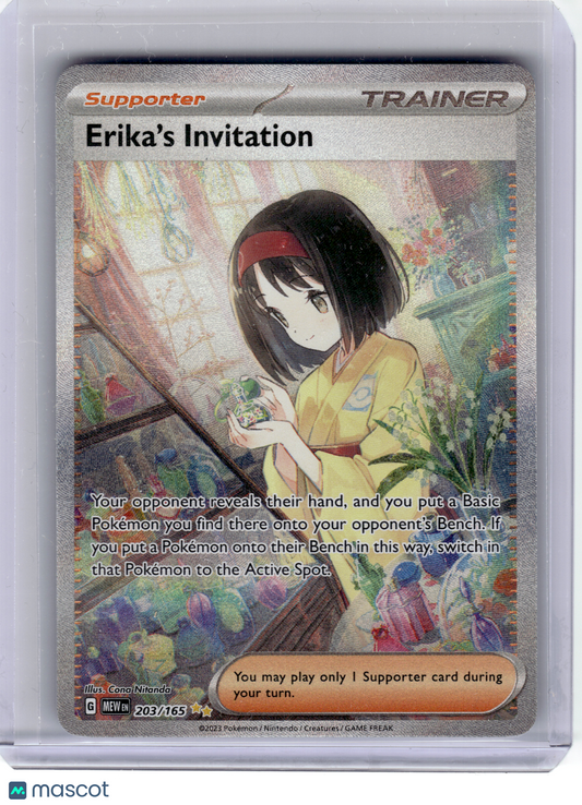 2023 Pokemon—Erika's Invitation #203 Scarlet & Violet 151—SIR Holo