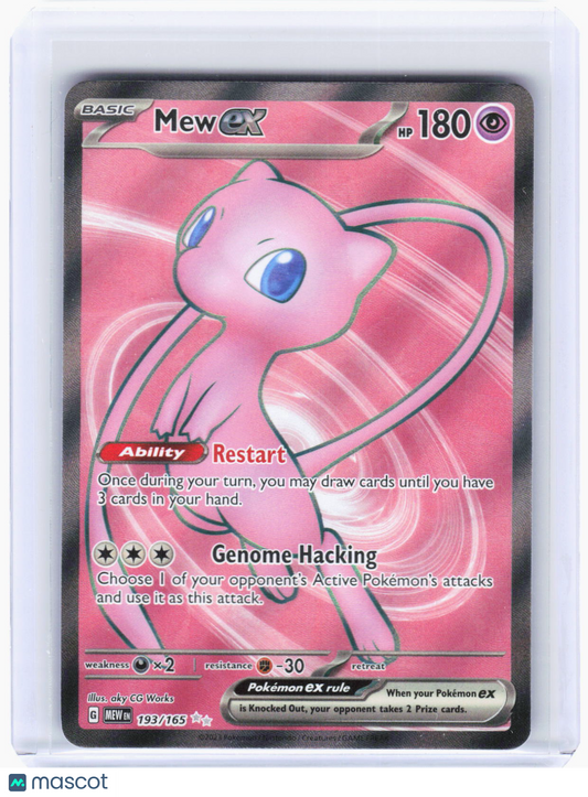 2023 Pokemon—Mew ex #193/165 Scarlet & Violet 151—Ultra Rare Foil