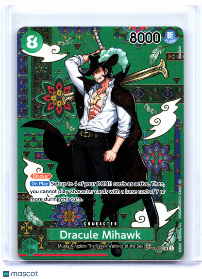 2026 One Piece TCG—Dracule Mihawk (SP) #OP12-030 The Azure Sea's Seven—SR Foil