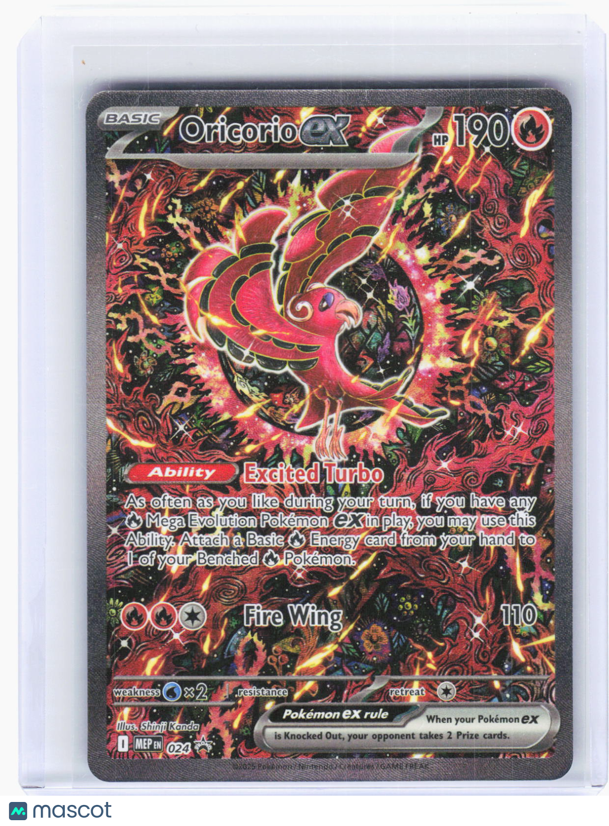 2025 Pokemon—Oricorio ex #MEP EN 024 Mega Evolution Promo Cards—BSP Holo