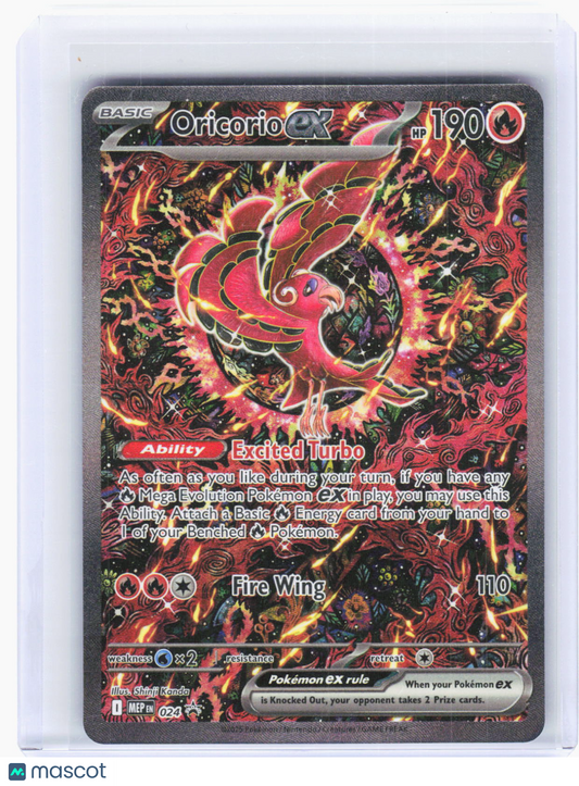 2025 Pokemon—Oricorio ex #MEP EN 024 Mega Evolution Promo Cards—BSP Holo