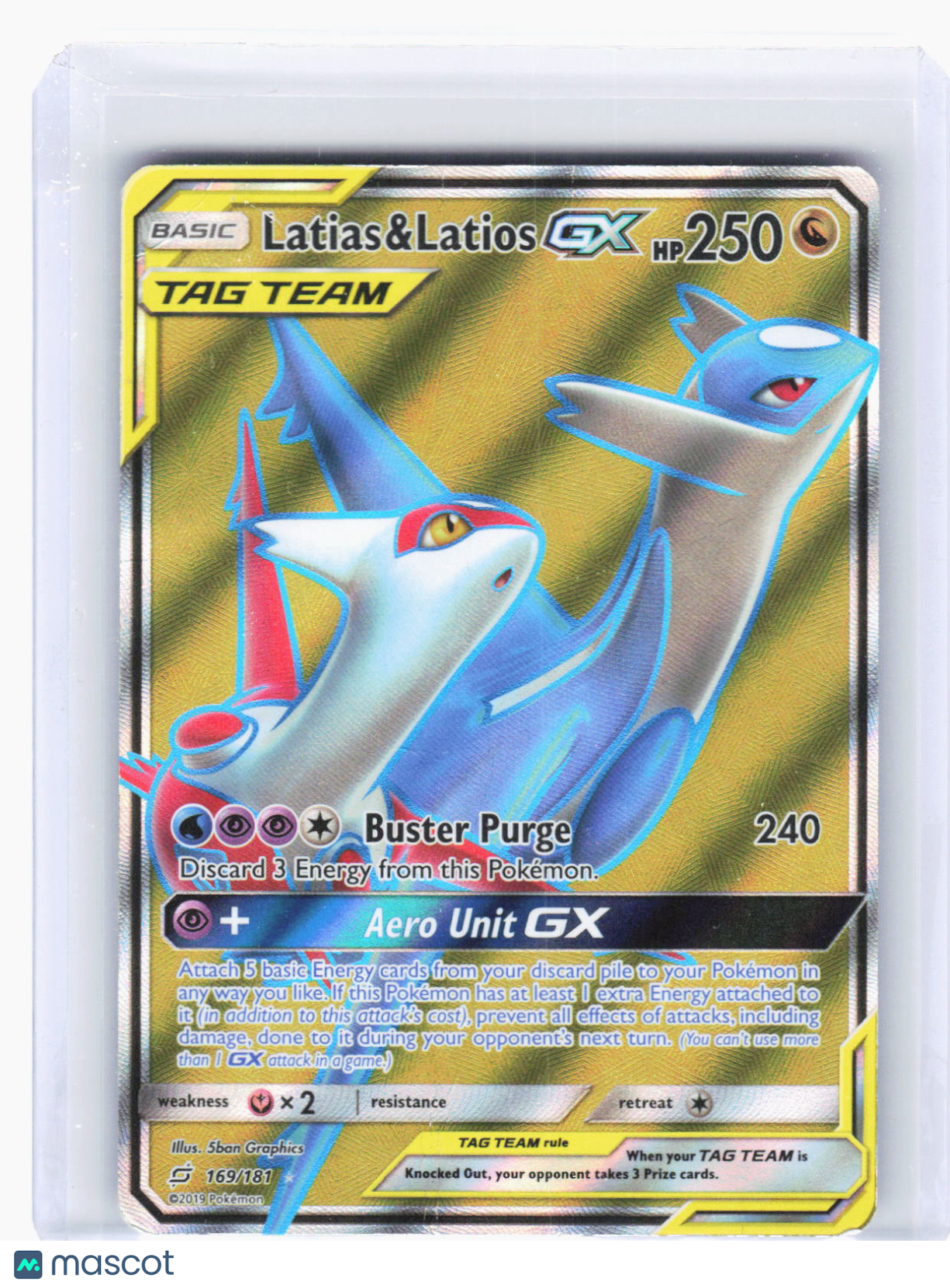 2019 Pokemon—Latias & Latios GX (Full Art) #169/181 Team Up—UR Foil (DMG)