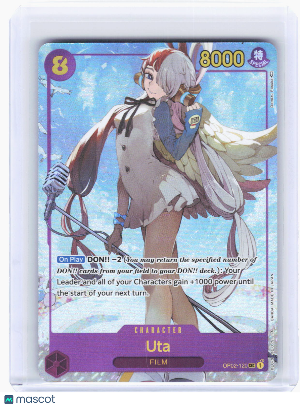 Uta Rarest Card 2022 One Piece Card Game—Uta (Alt Art) #OP02-120 Paramount War—Secret ...