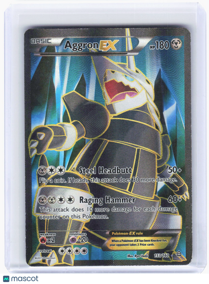 2015 Pokemon—Aggron EX (153 Full Art) #153/160 Primal Clash—UR Foil (DMG)