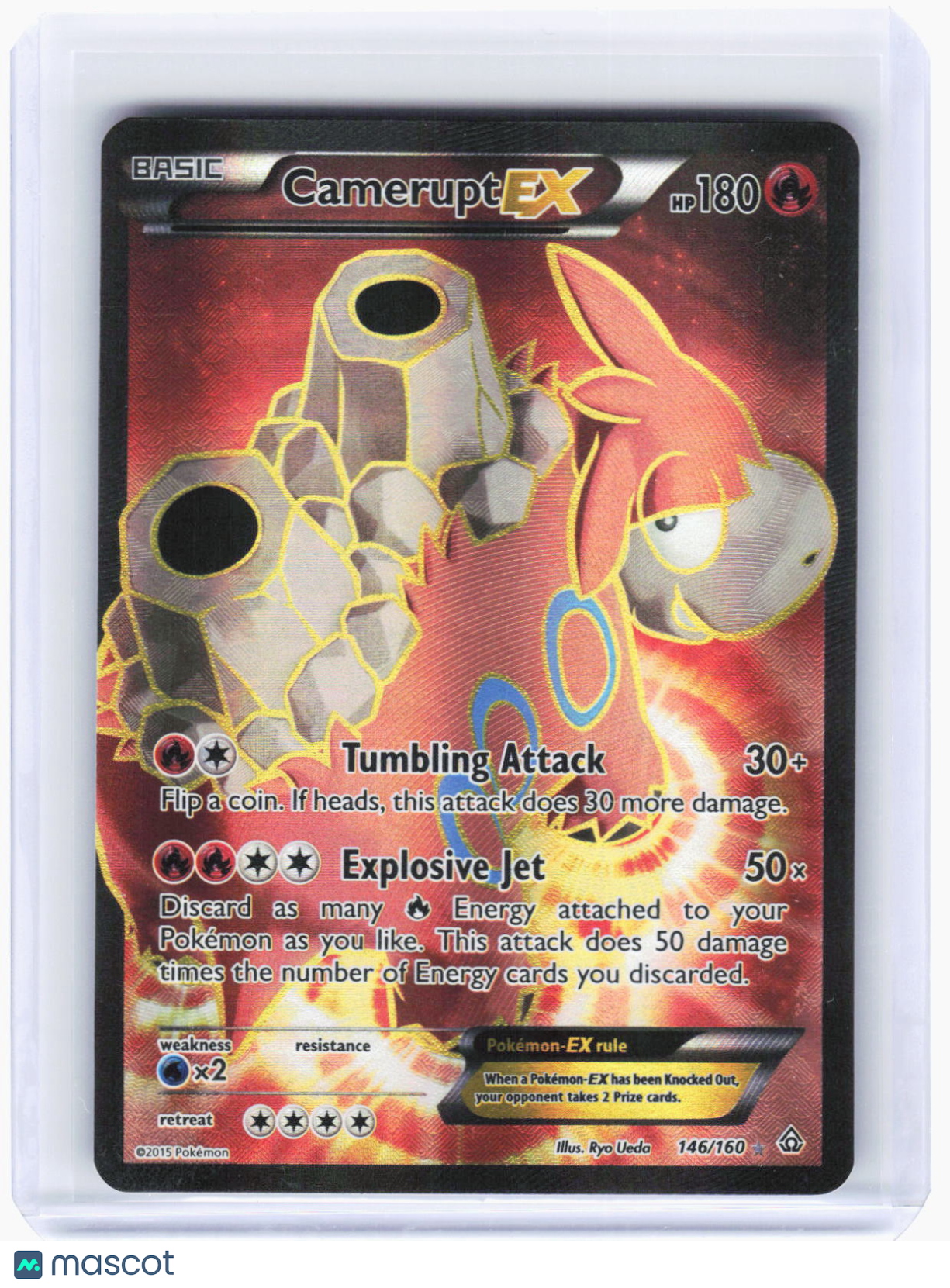 2015 Pokemon—Camerupt EX (146 Full Art) #146/160 Primal Clash—UR Foil (LP)