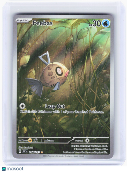 Pokemon—Feebas #198/191 2024 Surging Sparks—Illustration Rare Foil ...