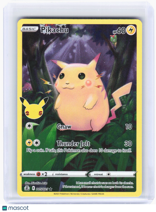 2021 Pokemon—Pikachu #5/25 Celebrations—Holo Rare Foil